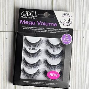 ARDELL Professional  Never Flat 4 Pairs Mega Volume  Strip Faux Lashes NWT